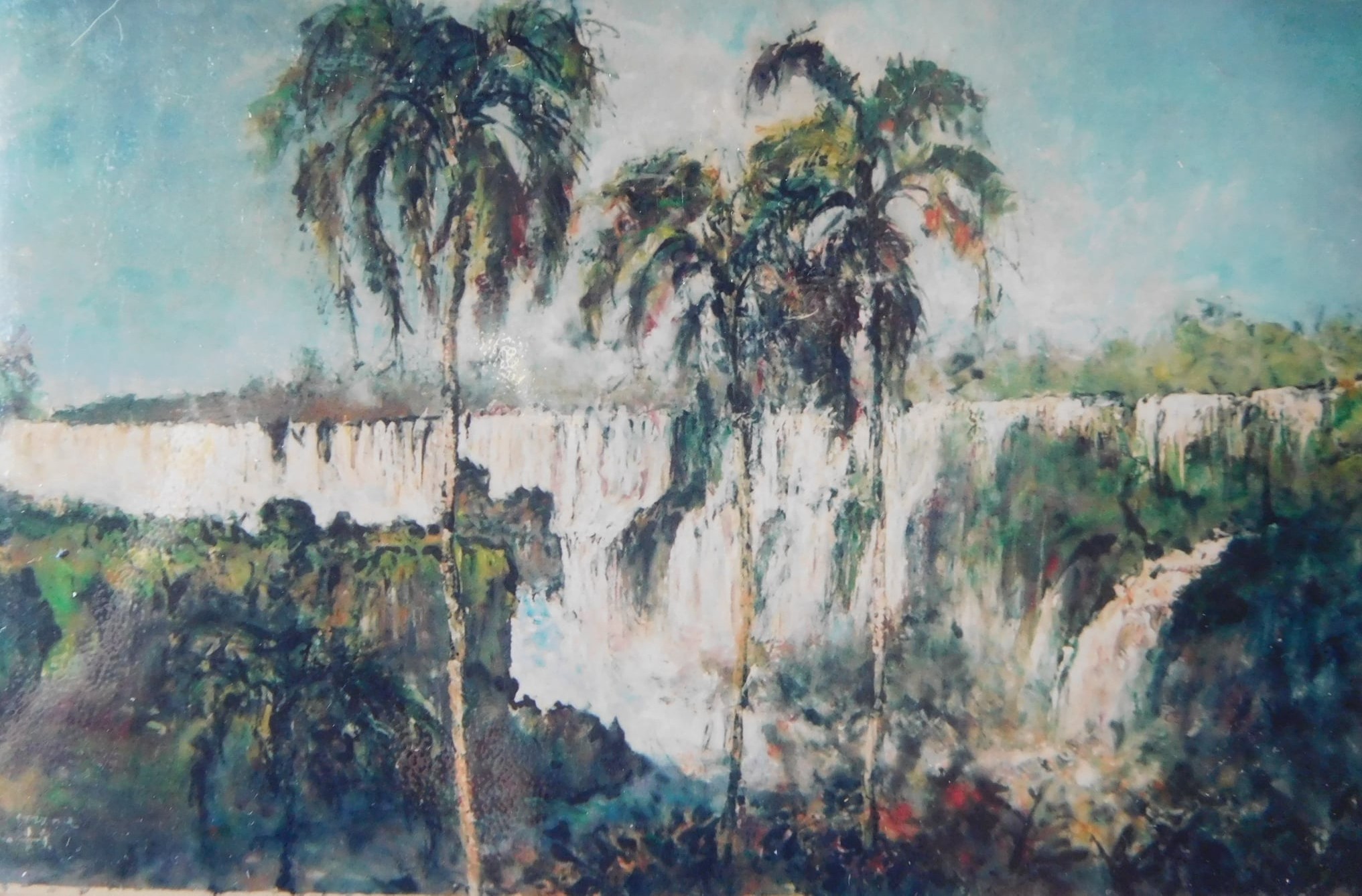 イグアスの滝、水彩画